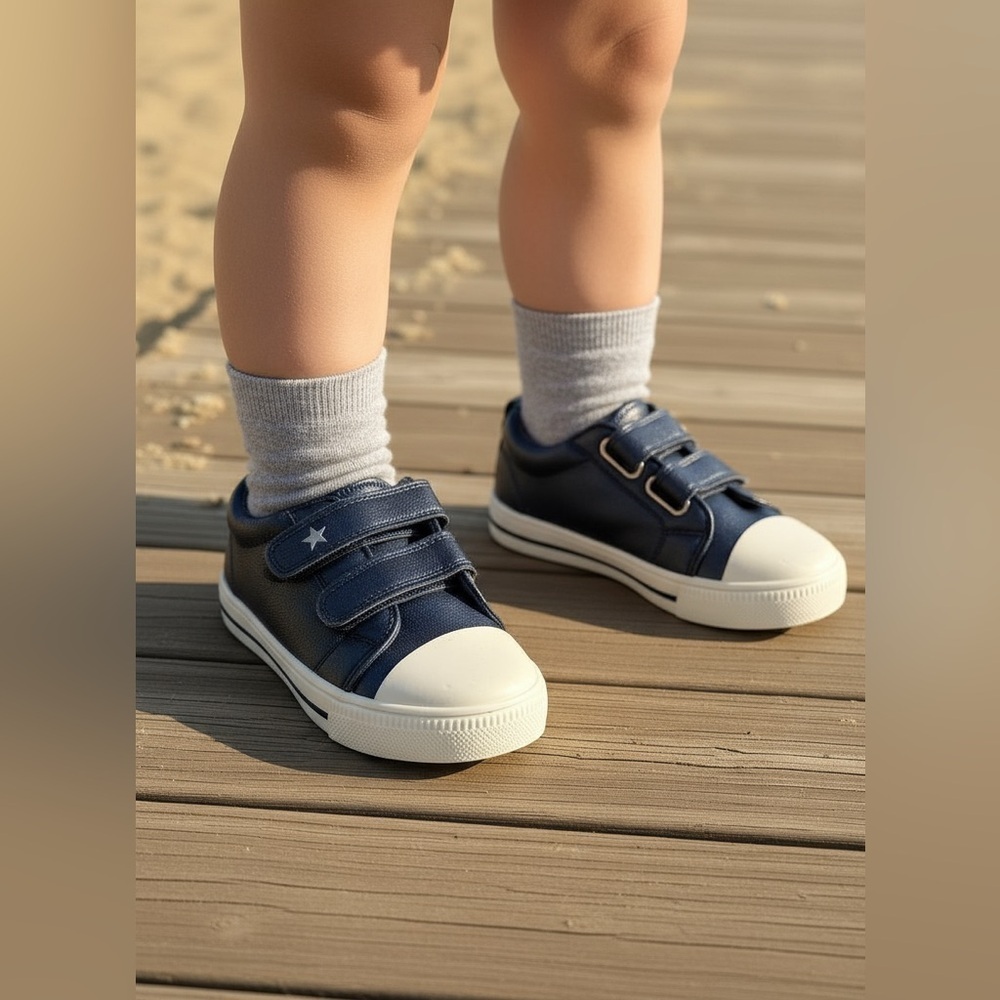 NWT Toddler Unisex Sneakers Navy Blue White size 11 - Picture 5 of 11